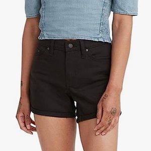 Levis mid length black Jean short. Size 28